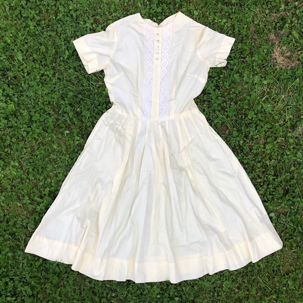 Vintage 60s yellow dress size large